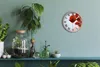 Holzuhr 25fi cm wanduhr - schwarze Spitzen - Mohnblumen Produktbild-Vorschau 2