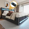 Merax hydraulisch verstelbaar bed met bekleding, 180x200 Productafbeelding-voorbeeld 5