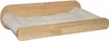 A wooden wall-mounted cat bed with a padded cushion. Produktbild-Vorschau