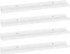 Four white wall shelves are displayed horizontally against a white background. Náhľad obrázku produktu