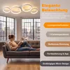 LED Deckenleuchte Modern Weiß Ø88cm, 4-Ring Designer Produktbild-Vorschau 2