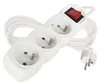 Prodlužovací kabel 5 m / 3 zásuvky / s vypínačem / bílý / PVC / 1 mm2 Náhled obrázku produktu