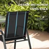 COSTWAY Lot de 2 chaises de jardin avec accoudoirs, chaises Voir les images du produit 4