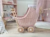 WikliBOX - Carrello in vimini per bambole Dumpy rosa sporco Anteprima dell’immagine prodotto 1