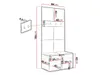 A diagram showing the dimensions of a wardrobe set. Náhľad obrázku produktu