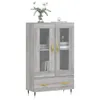 The Living Store Highboard Grau Sonoma 69,5x31x115 cm Produktbild-Vorschau 3