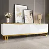 A modern living room setting with a TV stand, artwork, and a lamp. Náhľad obrázku produktu