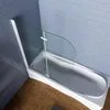 Duschspa 110x140cm 2-teilig Faltwand Weiß Badewannenaufsatz Produktbild-Vorschau 3