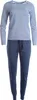 Damen Pyjama Schlafanzug 2-teilig mit Hose & Oberteil Blau Produktbild-Vorschau 1
