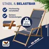 CASARIA® Sonnenliege Holz Wetterfest Klappbar 3-fach Produktbild-Vorschau 3