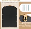 COSTWAY Barokowe lustro złote, 51 x 76 cm, łukowe lustro Podgląd zdjęcia produktu 5