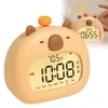 Dětský budík Capybara s nočním světlem, digitální budík do Náhled obrázku produktu 5