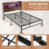 COSTWAY Rama łóżka 140x200 cm, rama łóżka podwójnego z Podgląd zdjęcia produktu 6