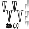 Relaxdays Hairpin Legs, 4er Set, 3 Streben, Metall, Produktbild-Vorschau 1