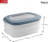 Sunware Aufschnittsdose Sigma Home 3er transparent/blau Produktbild-Vorschau 5