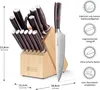 PAUDIN Messerset 14-teilig – Profi Messerblock – Produktbild-Vorschau 8