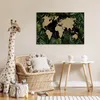 MuchoWow® Poster Weltkarte - Blätter - Braun 90x60 cm - Produktbild-Vorschau 7