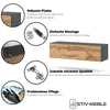 STIV Möbel | Meuble TV suspendu 140x39,6x35 cm Gris mat / Voir les images du produit 4