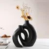 2er Keramik Vase, Pampasgras Vasen matt, Dekovase, Produktbild-Vorschau 3