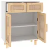 vidaXL Sideboard Weiß 60x30x75 cm Massivholz Kiefer und Produktbild-Vorschau 17