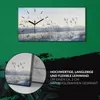Wandkunst Leinwand Bild Uhr 60x30 Gemälde Abstrakte Winter Produktbild-Vorschau 5