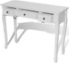 vidaXL Coiffeuse Console à trois tiroirs Blanc Voir les images du produit 4