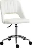 A white office chair with a silver base and wheels, shown against a white background. Náhled obrázku produktu