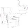 Poltrona vidaXL rosa bouclé Anteprima dell’immagine prodotto 8