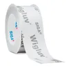 A roll of white tape with gray text and logos. Produktbild-Vorschau