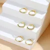 Creolen Ohrringe Set Damen Gold Silber 925 Hypoallergen 3er Produktbild-Vorschau 7