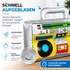 Aufblasbarer Retro Ghettoblaster ca 45 x 42 cm – Hip Hop Produktbild-Vorschau 3