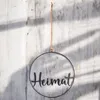 UNUS Deko Aufhänger Heimat aus Metall in schwarz dia 25 cm Produktbild-Vorschau 2