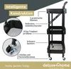 deluxe4home® Servierwagen Rollwagen klappbar 3 Ablagen Produktbild-Vorschau 7