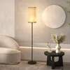 HOMCOM Moderne staande lamp met kunststof linnen kap, Productafbeelding-voorbeeld 2
