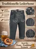 PAULGOS pantaloni tradizionali da uomo in pelle - braghe al Anteprima dell’immagine prodotto 3