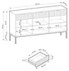 Moderne Geriffelte Kommode KIOTO K3D3SZ Kaschmir Gold Produktbild-Vorschau 8
