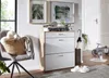 WOHNLING Schuhkipper Holz 80x95x24 cm Modern Sonoma Eiche Produktbild-Vorschau 9
