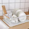 Biely stojatý odkapávač na drez, riad, príbory, kov Náhľad obrázku produktu 7