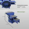 Schraubstock parallel 360° drehbar mit Amboss für Werkbank Produktbild-Vorschau 3