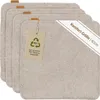 A stack of beige square cushions with a tag and a diagonal banner. Produktbild-Vorschau