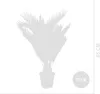 A silhouette of a potted plant with measurement indicators. Produktbild-Vorschau