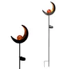 Gartenstecker Solar "Moon" aus Eisen mit roter Glaskugel Produktbild-Vorschau 5
