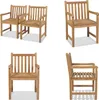vidaXL Gartenstühle 2 Stk. Massivholz Teak - Gartenstuhl - Produktbild-Vorschau 1