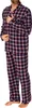 Durchknöpfbarer Herren Flanell-Pyjama mit Karo-Muster ; Produktbild-Vorschau 3