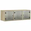 Armadio a muro con ante in vetro rovere Sonoma 102x37x35 cm Anteprima dell’immagine prodotto 1