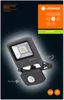 A marketing image of a floodlight sensor with technical specifications and branding. Produktbild-Vorschau