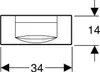 A technical drawing of a product with dimensions. Produktbild-Vorschau