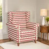 Polstersessel Loretta, ca. 86 x 81 x 105 cm – Rot gestreift Produktbild-Vorschau 5