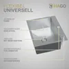 HAGO24 Einbauspüle 55x45cm Edelstahl Küchenspüle Spülbecken Produktbild-Vorschau 8
