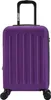 A single purple suitcase is shown from the front. Produktbild-Vorschau